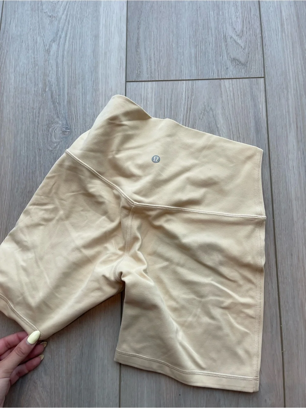 lululemon athletica Women's High-Rise Bike Shorts in Pale Yellow